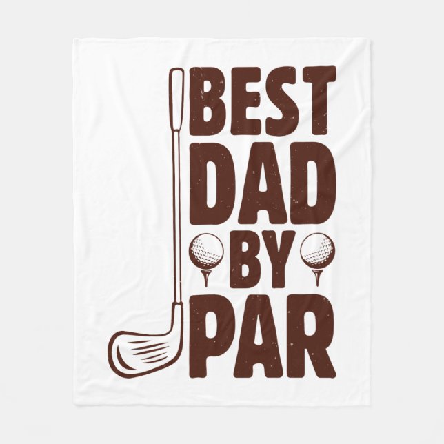 Manta Polar Mejor Papá De Par Golf Dad (Anverso)