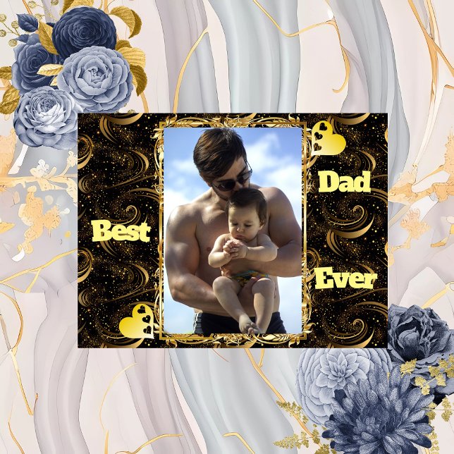 Manta Polar Mejor Papa jamás Gold Moderna caligrafía Black Swi (Best Dad Ever Gold Modern Calligraphy Black Swirls Fleece Blanket)