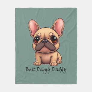 Manta Polar Mejor Papá Perrito Bulldog Francés Mascota Perro A