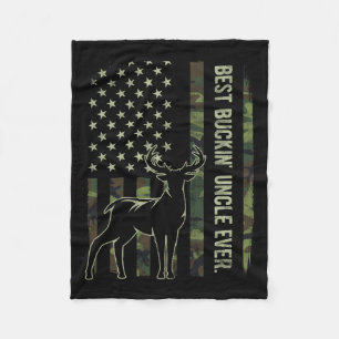 Manta Polar Mejor Tío Buckin Jamo Bandera Americana Deer Hu