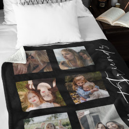 Manta Polar Mejores Amigas Colage de Fotos Personalizado