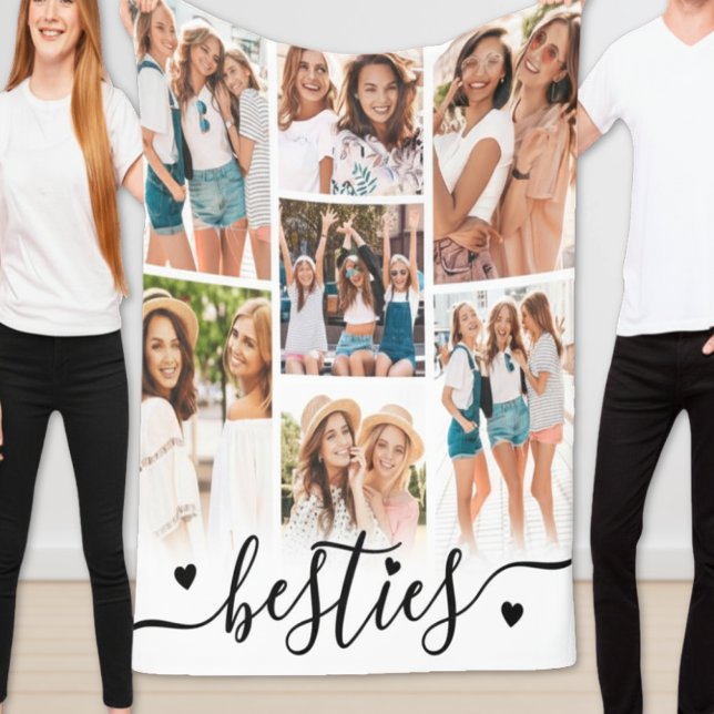 Manta Polar Mejores Amigas Mejores Amigas Foto (Best Friends Besties Photo Fleece Blanket)