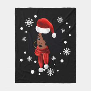 Manta Polar Mel, Navidades de ropa de Papá Noel afroamericano