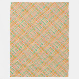 Manta Polar Melancolía Peach Y Green Fuzzece
