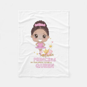 Manta Polar Melanin Princess Entrenamiento Para Ser Reina Ball