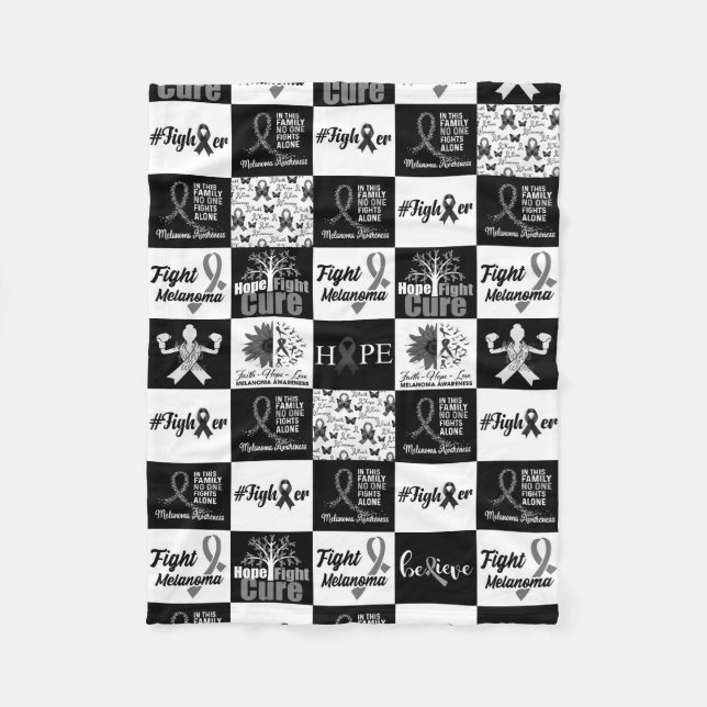 Manta Polar Melanoma Patrón Caro Fleece Throw Blanket (Anverso)