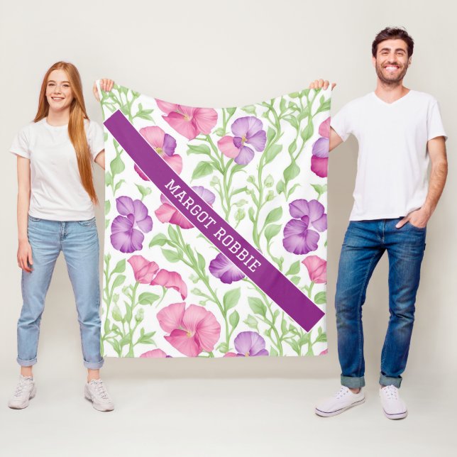 Manta Polar Melaza dulce Color de agua Patrón personalizado (In situ)