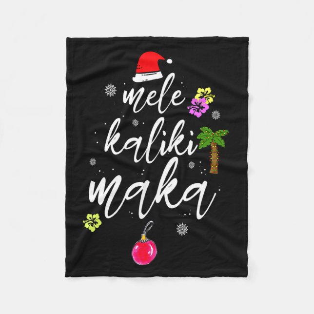Manta Polar Mele Kalikimaka Hawaiian Hawaii Xmas Pajama Palm T (Anverso)