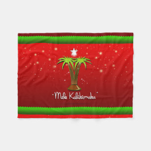 Manta Polar Mele Kalikimaka Palm Tree para Navidad