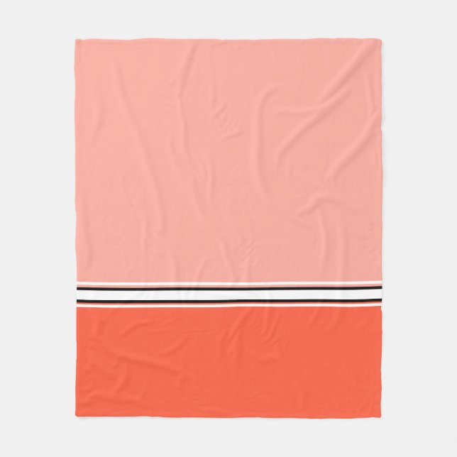 Manta Polar Melocotón y Naranja  (Anverso)