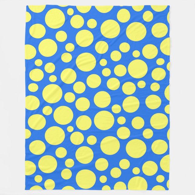 Manta Polar Melocotones amarillos en un fondo azul cielo (Anverso)