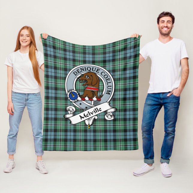 Manta Polar Melville Hunting Clan Badge Tartan Plaid (In situ)