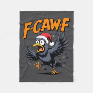 Manta Polar Meme de cita de cuervo F-caw-f - Cuervo divertido