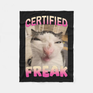 Manta Polar Meme de gato falso certificado Memes ofensivos Gra