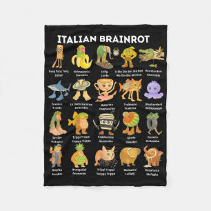 Manta Polar Meme de Italian Brainrot para niños chicos hombres