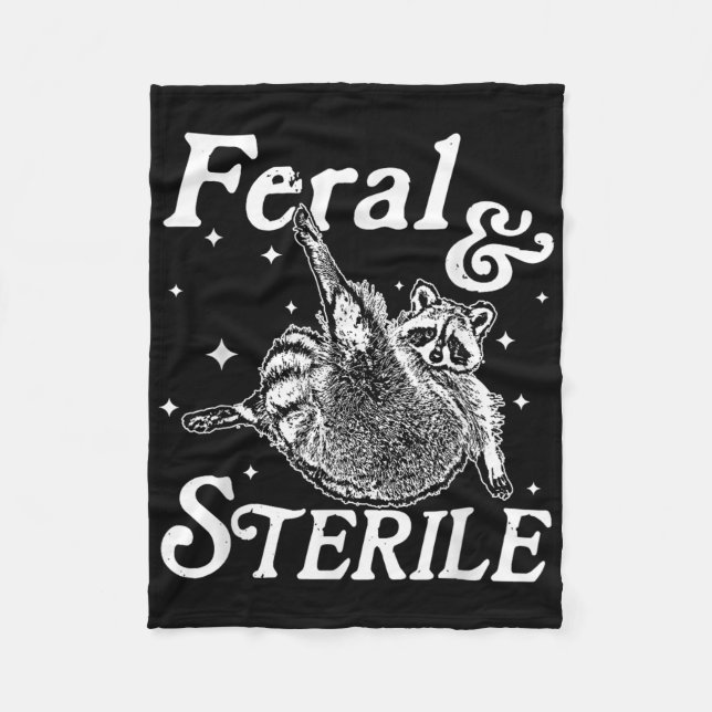 Manta Polar Meme De Raccoon Feral Y Estéril (Anverso)