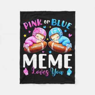 Manta Polar Meme de rosa o azul ama el fútbol de revelación de