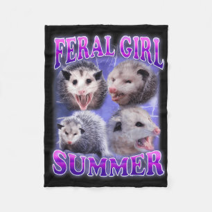 Manta Polar Meme divertidísimo del Chica Feral Summer Opossum