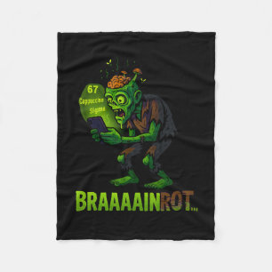 Manta Polar Meme Divertido de Cerebro Podrido de Zombie 6 7 Ha