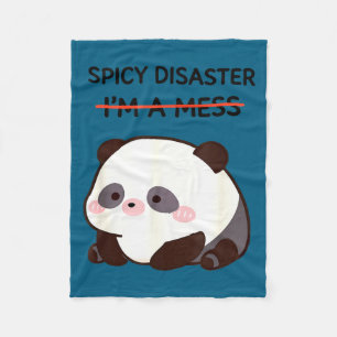 Manta Polar Meme divertido de panda kawaii humor sarcástico mu