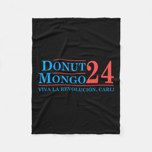 Manta Polar Meme divertido del retro Donut Mongo 2024 (Anverso)