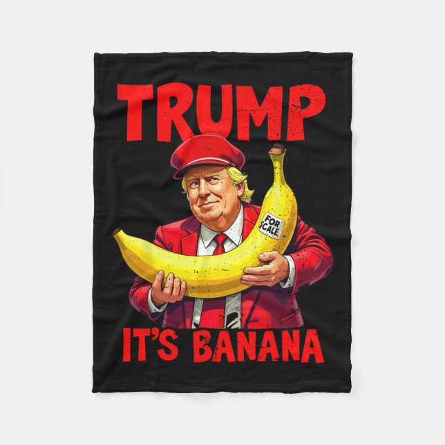 Manta Polar Meme gracioso de Trump (Anverso)