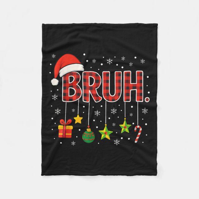 Manta Polar Meme gracioso dice que Navidades brutos, hermano s (Anverso)