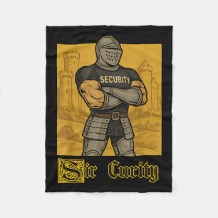 Manta Polar Meme medieval de Sir Curity Funny Security Pun Kni
