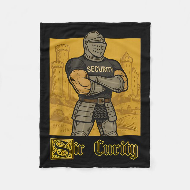 Manta Polar Meme medieval de Sir Curity Funny Security Pun Kni (Anverso)