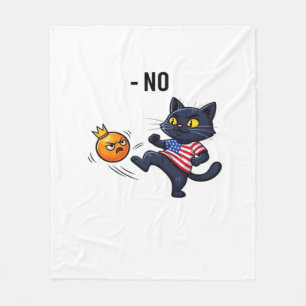 Manta Polar Meme Político Divertido Sin Diseño de Gato