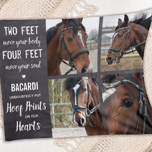 Manta Polar Memorandos de Caballos Collage de fotos Equine Kee