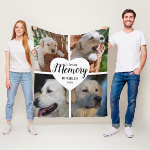 Manta Polar Memorial Contemporáneo para Mascotas del Corazón