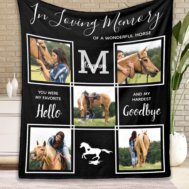 Manta Polar Memorial de caballos Mascota personalizado en memo (Subido por el creador)