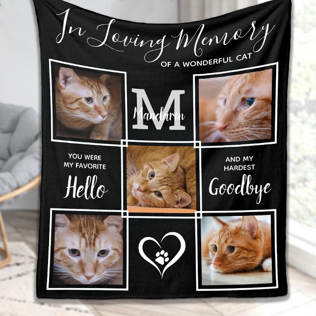 Manta Polar Memorial de la foto del Mascota del gato personali (Subido por el creador)