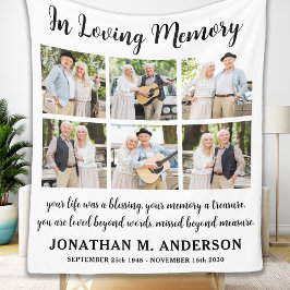 Manta Polar Memorial Moderno Personalizado 6 Recordatorio de i