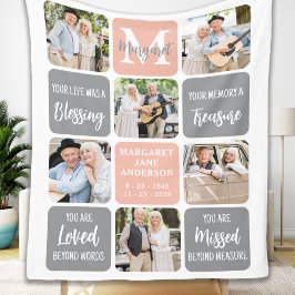 Manta Polar Memorial recuerdo moderno poema Personalizado 6 Fo