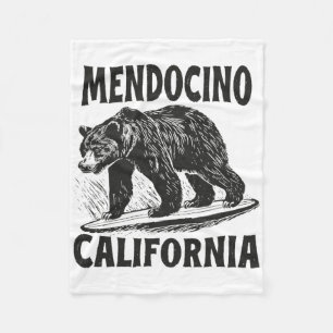 Manta Polar Mendocino California Ca Surfista Retro Playa Surf 