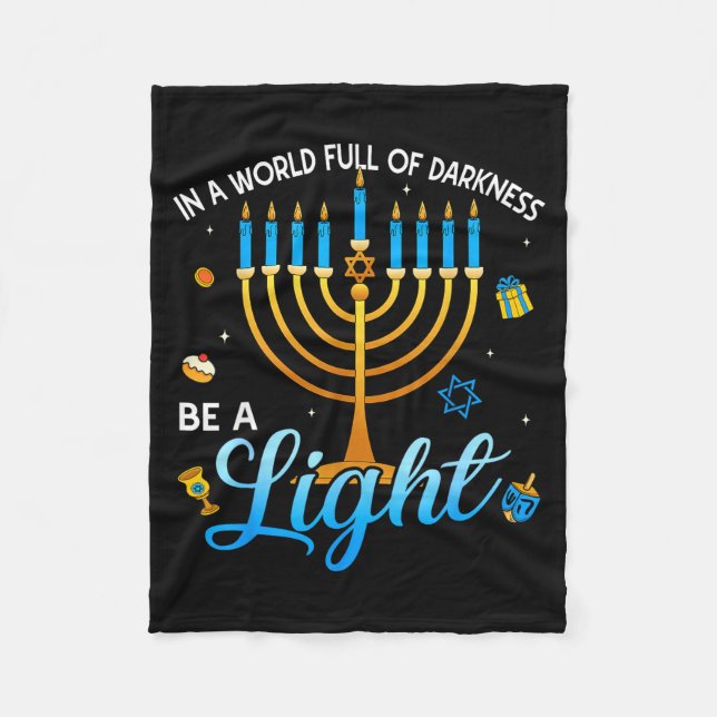 Manta Polar Menorah Be A Light Happy Hanukkah Shirts For Men W (Anverso)