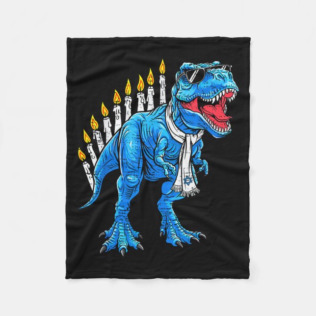 Manta Polar Menorasaurus Hanukkah T Rex Dinosaur Dino Chanukah (Anverso)