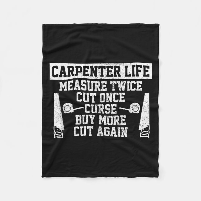 Manta Polar Mens Carpenter Life - Funny Woodworking Quote Carp (Anverso)