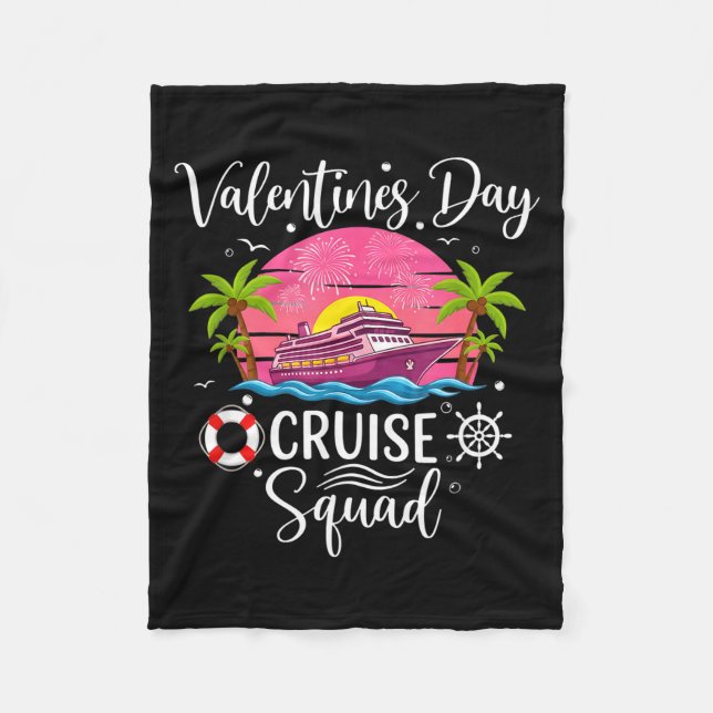 Manta Polar Mens Cute Valentines Day Cruise Squad 20026 Design (Anverso)