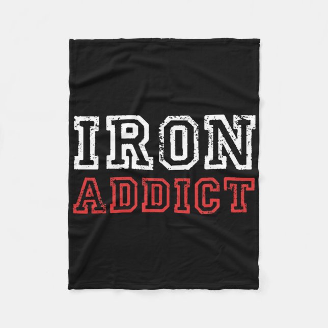 Manta Polar Mens Iron Addict Gym Workout Fitness Bodybuilding (Anverso)