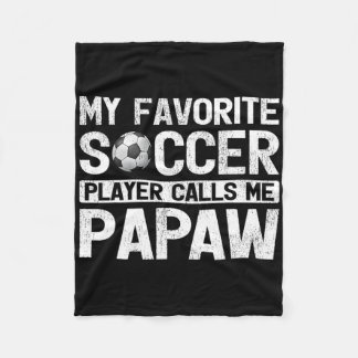 Manta Polar Mens Mi jugador favorito de fútbol me llama Papaw