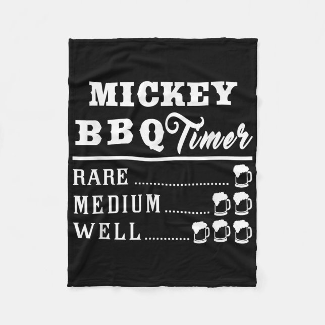 Manta Polar Mens Mickey Bbq Timer Beer Funny Griting (Anverso)