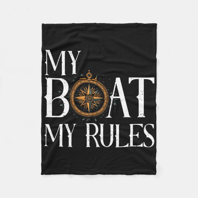 Manta Polar Mens My Boat My Rules Ship's Wheel Captain Nautica (Anverso)