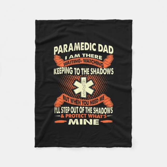 Manta Polar Mens Paramedic Dad Waiting Protect Father's Day (Anverso)