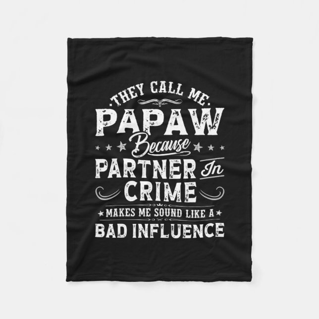 Manta Polar Mens They Call Me Papaw Grandpa Papa Father's Day (Anverso)