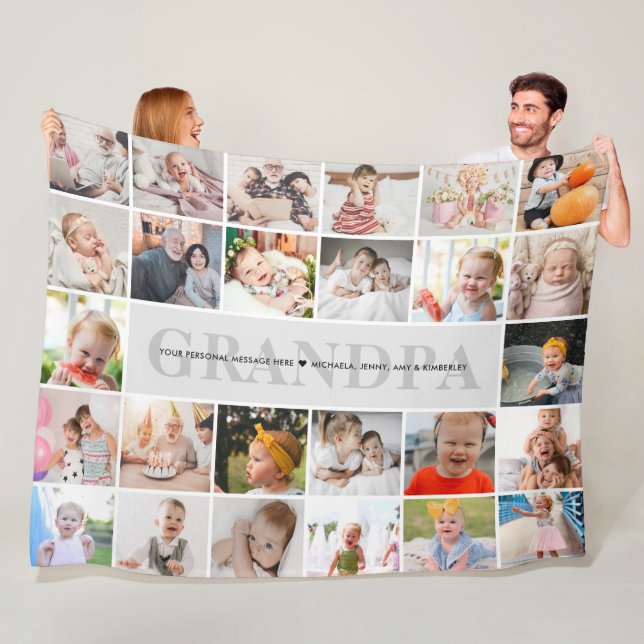 Manta Polar Mensaje de abuelo/Personalizado Grampy/Grampy 26-F (In situ)