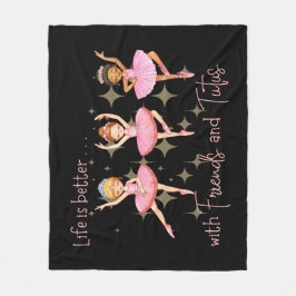 Manta Polar Mensaje de amistad inspiradora de Ballerina