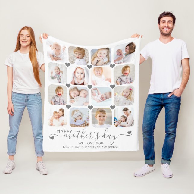 Manta Polar Mensaje de Personalizado de fotos del Día de la Ma (In situ)